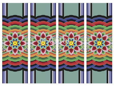 6.단청무늬지  <br> 480*355mm