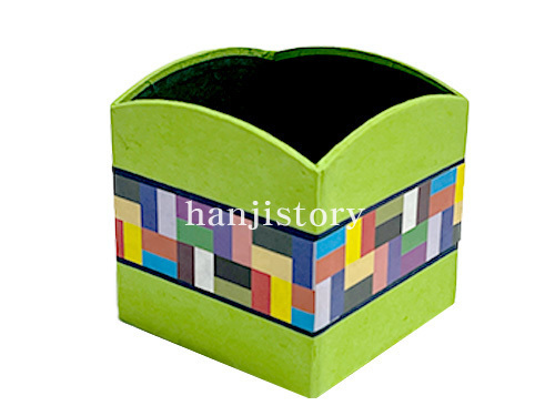 3.곡선사각필통만들기(조각보/연두) <br> 20%할인<br> 50개이상구매시 3,500원(색상혼합가능) 