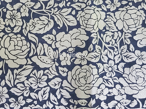 12.무늬원단(남색/장미은박) <br> 450mm*370mm