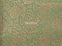 14.무늬원단(연두/당초금박) <br> 450mm*370mm