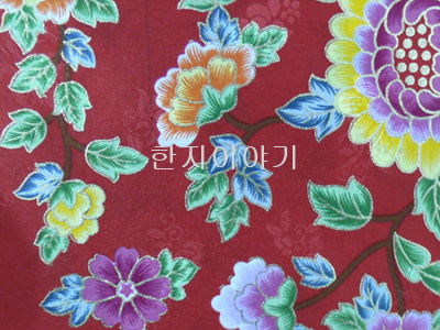 13.무늬원단(빨강/꽃) <br> 450mm*370mm