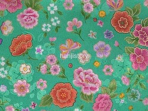 10.무늬원단(연두/꽃) <br> 450mm*370mm