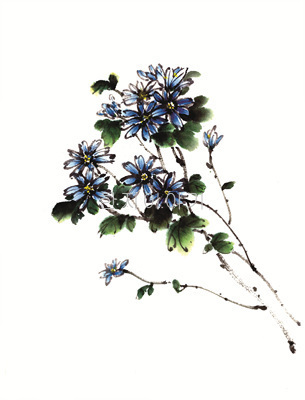 22.들꽃문양 <br> 300*390mm(총2컷) <br> 그림1개당 180*300mm