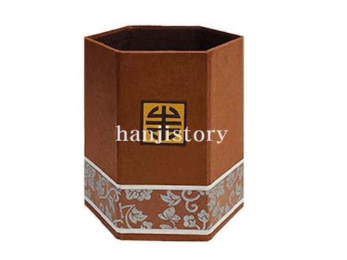 4.육각꽂이필통만들기(대/갈색)<br>  20%할인<br> 50개이상구매시 3,900원(색상혼합가능) 