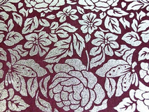 11.무늬원단(자주/장미은박) <br> 450mm*370mm