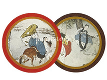 4.민화원형컵받침만들기 2개입(주황/밤색/민화랜덤) <br>20%할인<br> 50개이상구매시 2,300원(색상혼합가능)