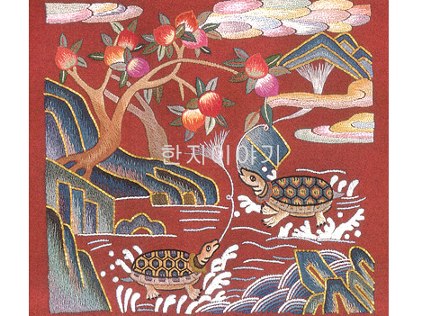 2.자수무늬지(우) <br> 140mm*130mm(5장묶음)