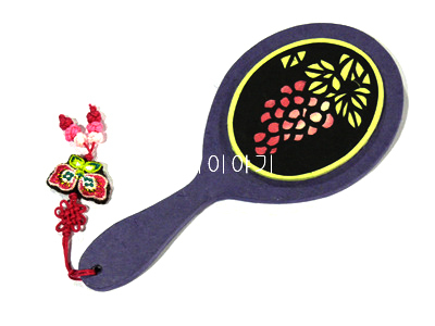 3.타원형손거울(보라) <br> 20%할인<br> 50개이상구매시 3,900원