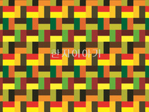 30.색동전통무늬(초록계열) 한지인쇄 
