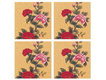 93.민화(모란도) <br>200*200mm(총4컷)