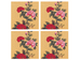 93.민화(모란도) <br>200*200mm(총4컷)