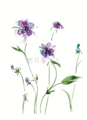 21.들꽃문양 <br> 300*390mm(총2컷) <br> 그림1개당 180*300mm