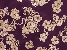 7.무늬원단(자주/매화금박) <br> 450mm*370mm