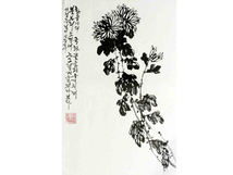 2.민화문양지(국화문)  <br> 320*460mm(한지) 