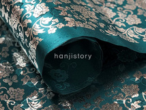 5.무늬원단(청녹색/모란은박) <br> 450mm*370mm