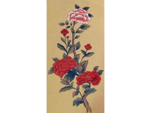 22.민화문양지(모란도)  <br> 130*270mm