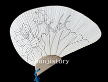 2.국산그림반달부채(연꽃) 