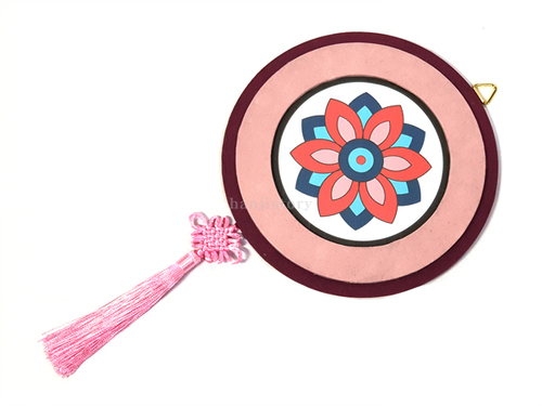1.벽걸이민화원형액자(단청) <br> 20%할인<br>  50개이상구매시 4,200원(색상혼합가능)