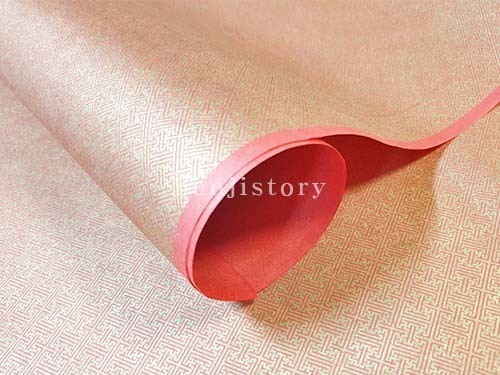 1.격자무늬지(빨강금분)
