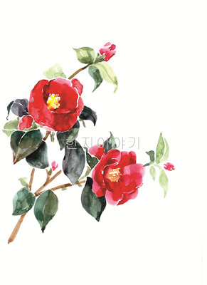 23.들꽃문양  <br> 300*390mm(총2컷) <br> 그림1개당 180*300mm 