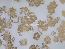 10.무늬원단(흰색/매화금박) <br> 450mm*370mm
