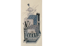 29.민화문양지(책가도)  <br> 135*275mm