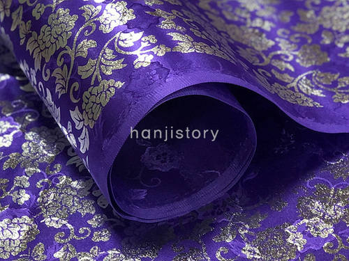 7.무늬원단(보라/모란은박) <br> 450mm*370mm