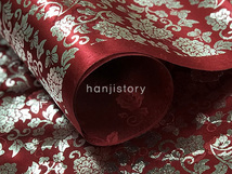 1.무늬원단(자주/모란은박) <br> 450mm*370mm