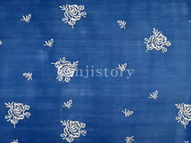 4.모시원단(파랑/은박자수)  <br> 300mm*300mm