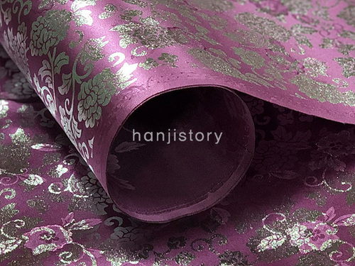 8.무늬원단(팥죽/모란은박) <br> 450mm*370mm