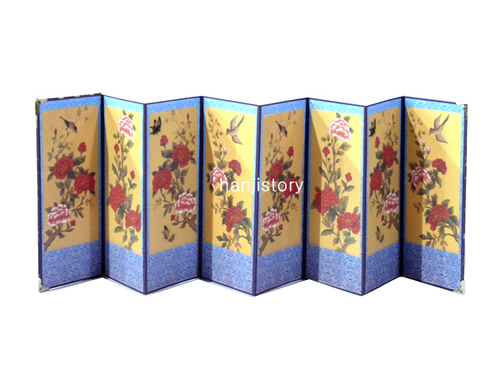 3.병풍만들기(대/8폭/모란도)  <br> 20%할인 <br> 50개이상구매시 4,200원(문양혼합가능)