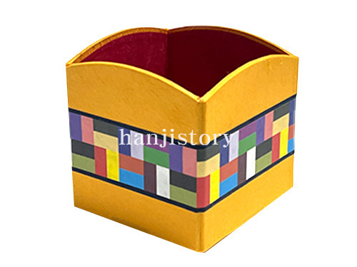 4.곡선사각필통만들기(조각보/주황) <br> 20%할인<br> 50개이상구매시 3,500원(색상혼합가능) 