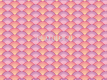 34.물결전통무늬(분홍계열) 한지인쇄 