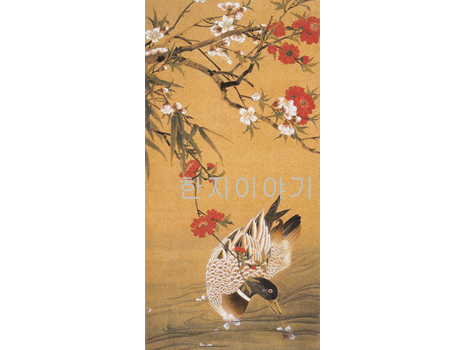102.민화(화조도) <br> 346*150mm