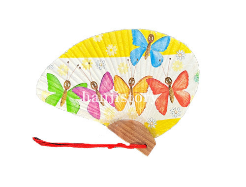 2.반달미니부채만들기(냅킨문양)<br> 50개이상구매시 2,300원(색상혼합가능)